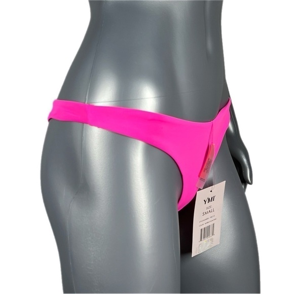 YMI | Bubblegum Pink Thong Swim Bikini Bottoms Brand New - Picture 3 of 11